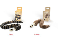 Lite Plug P Dourado com Rabo Normal e Longo - Sexy Fantasy