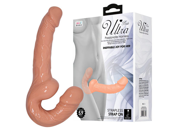 Penetrador strapless com plug vaginal, permite o uso sem cintas - Importado