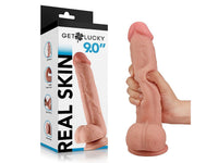 Pênis Super Realístico com Dupla Camada - Lucky - 24,9 x 4,9cm - Importado