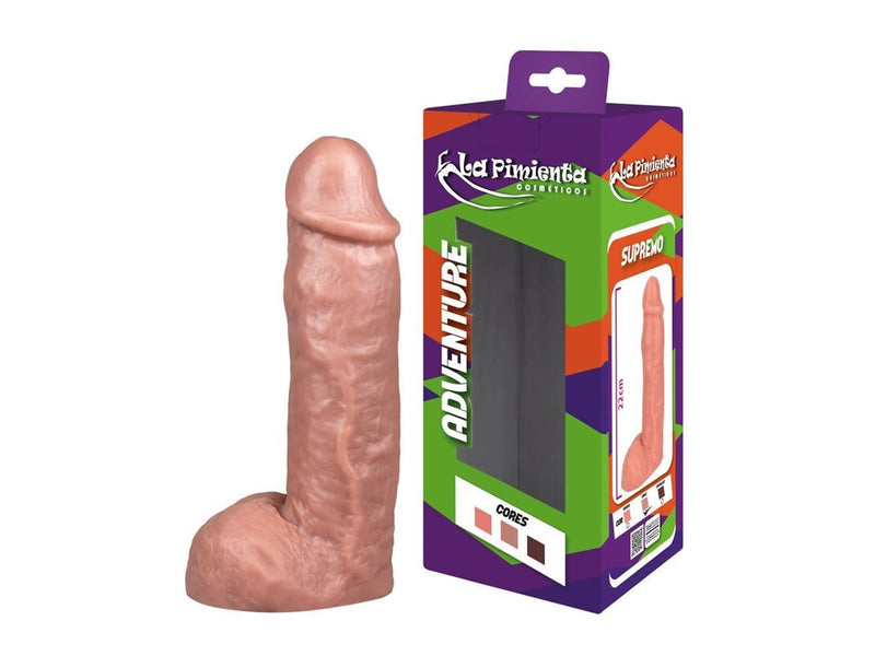 Prótese Adventure Supremo com Escroto 22 x 5,3cm - La Pimienta