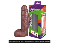 Prótese Adventure Supremo com Escroto 22 x 5,3cm Chocolate - La Pimienta
