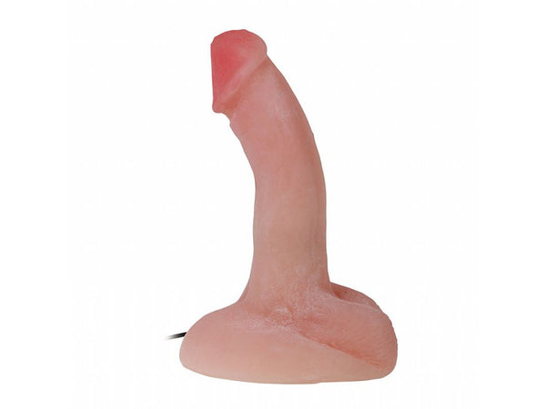 Prótese Pênis Rotativo em CyberSkin com Vibração - 20,0 x 4,5 cm - Importado