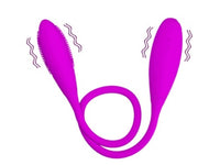 Vibrador Duplo para Casais Recarregável com 07 Vibrações Snaky - Importado