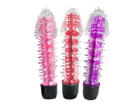 Vibrador Translúcido à Prova d'água com Textura 15cm - Importado