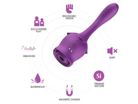 Vibrador de Ponto G e Estimulador Sucção - Formato de Rosa - Importado