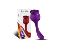 Vibrador de Ponto G e Estimulador Sucção - Formato de Rosa - Importado
