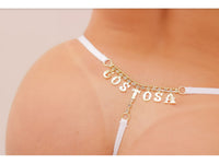 Calcinha Bumbum Strass Branco - Tallyta Moda Apimentada